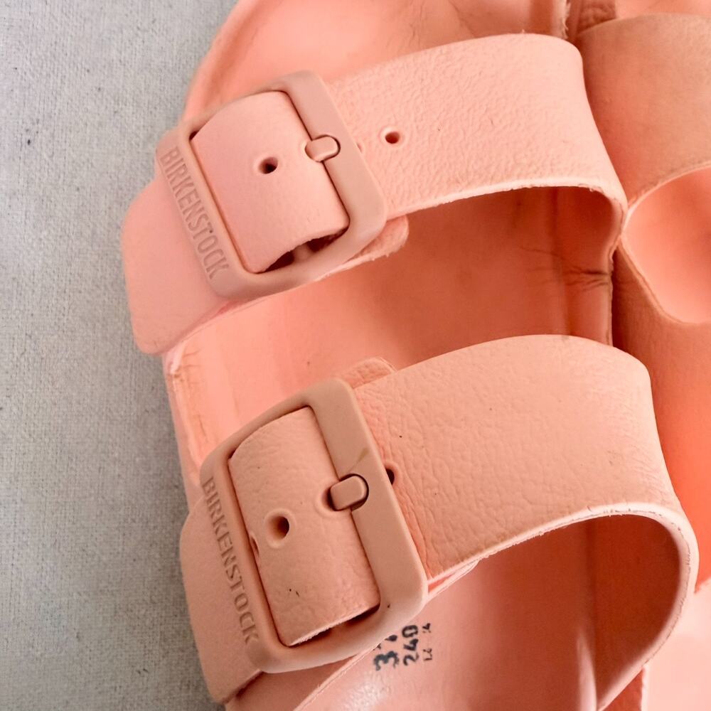 Birkenstock Arizona Essentials EVA Pink Clay Sandals Women's 37 Two Strap Narrow - Picture 14 of 16